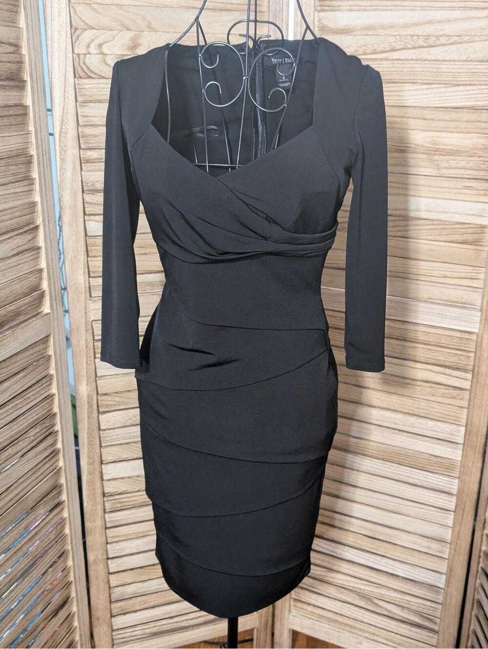WHITE HOUSE BLACK‎ MARKET Orig $160 Stretch Instantly Slimming Dress WHBM Size 2